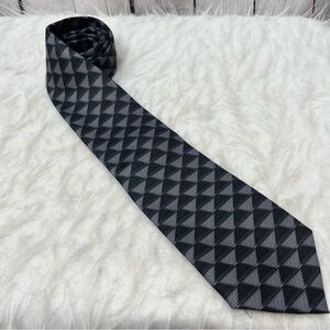 Carlos Devenezia Roma Barcelona Black Grey Silk Tie